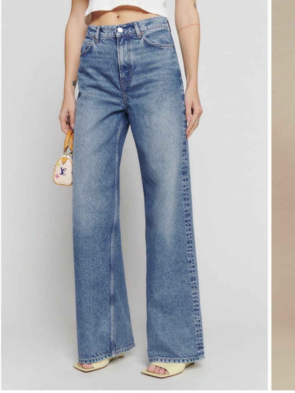 Reformation Cary Slouchy high rise wide leg